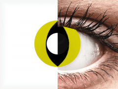 CRAZY LENS - Cat Eye Yellow - Diárias sem correção (2 lentes)