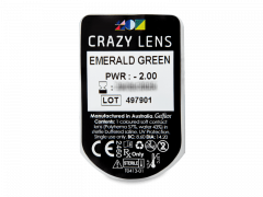 CRAZY LENS - Emerald Green - Diárias com correção (2 lentes)