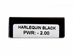 CRAZY LENS - Harlequin Black - Diárias com correção (2 lentes)