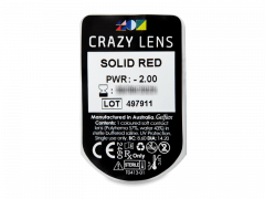 CRAZY LENS - Solid Red - Diárias com correção (2 lentes)