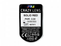 CRAZY LENS - Solid Red - Diárias sem correção (2 lentes)
