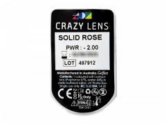 CRAZY LENS - Solid Rose - Diárias com correção (2 lentes)