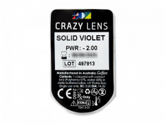 CRAZY LENS - Solid Violet - Diárias com correção (2 lentes)