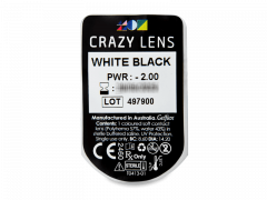 CRAZY LENS - White Black - Diárias com correção (2 lentes)