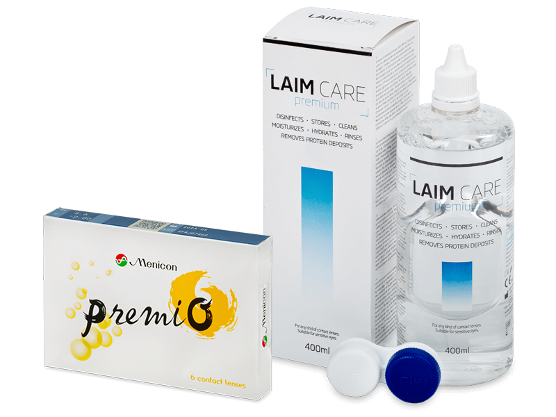 Menicon PremiO (6 lentes) + Solução Laim-Care 400 ml