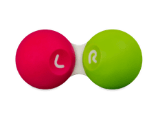 Estojo para lentes de contacto - Rosa & Verde 