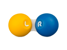 Estojo para lentes de contacto - Amarelo & Azul 
