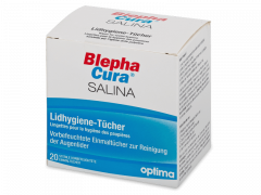Toalhetes esterilizados para cuidados das pálpebras BlephaCura Salina 20 unidades 