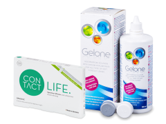 Contact Life spheric (6 lentes) + Solução Gelone 360 ml