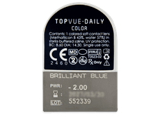 TopVue Daily Color - Brilliant Blue - Diárias com correção (2 lentes)