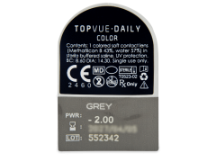 TopVue Daily Color - Grey - Diárias com correção (2 lentes)