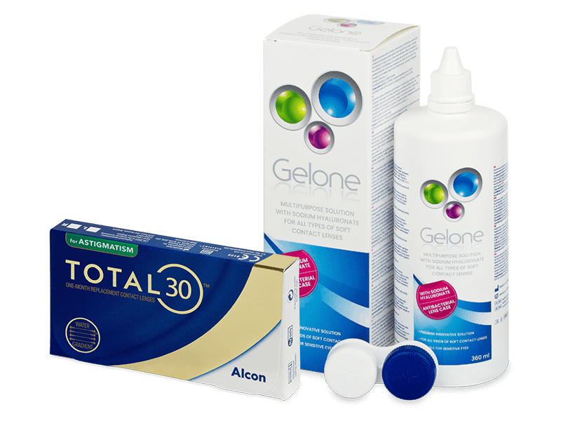 TOTAL30 for Astigmatism (6 lentes) + Gelone solução 360 ml