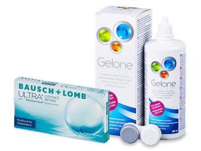 Bausch + Lomb ULTRA Multifocal for Astigmatism (6 lentes) + Solução Gelone 360 ml