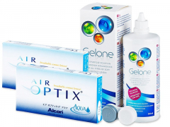 Air Optix Aqua (2x3 lentes) + Solução Gelone 360 ml