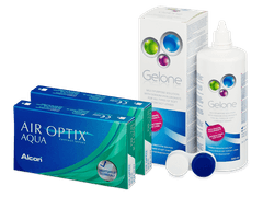 Air Optix Aqua (2x3 lentes) + Gelone solução 360 ml